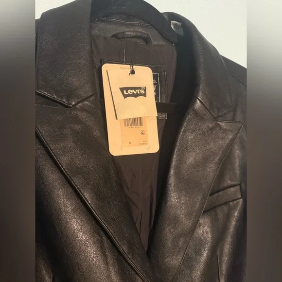 NWT Levi's Black Single Breasted Blazer - Picture 7 of 9